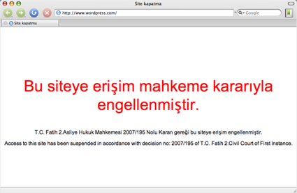 Turkey blockpage