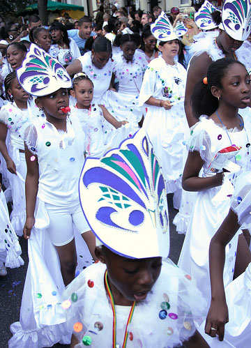 notting hill carnival 2007 children in white