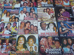 nigerian VCDs at kwakoe photo by Paul Keller