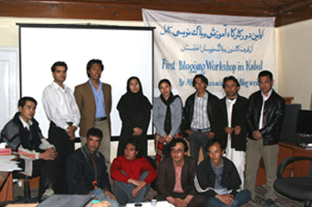 Afghan blogging workshop