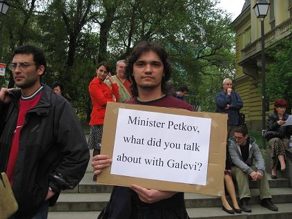 The Protest against Minister Rumen Petkov