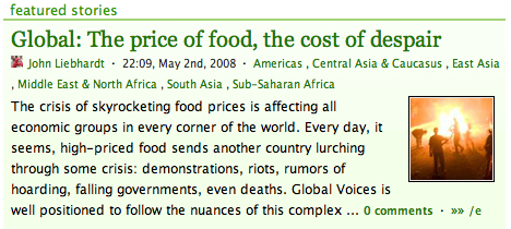 Featured post on Global Food Crisis